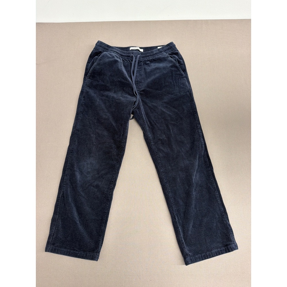 PacSun Mens Navy Blue Corduroy Straight Leg Drawstring Pants Size M